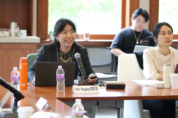 Smiling workshop participant