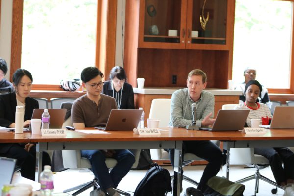 Panelist at a workshop.